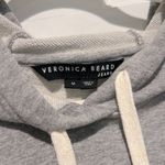 Veronica Beard Hockley Drawstring Sweatshirt Hoodie Mixed Media Striped Medium Photo 3