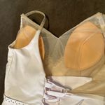 Women’s White Wedding Dress Leg Slit Silver Beading Corset Back Size 6 NWOT Photo 9