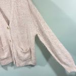 Free People  Creme Brulee Eyelash Knit Butterfly Nevermind Cardigan Size L Photo 6