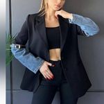 Loragal hybrid denim buckle blazer Black Photo 0
