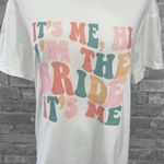 Amazon White Graphic Brides Tee with Colorful Print Photo 1
