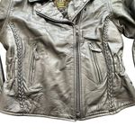 Hudson Genuine Black biker Leather Vintage women's jacket Small Bikercore Photo 6