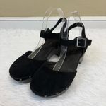 House of Harlow  1960 Black Suede Cherub Clogs Size 10 Photo 3