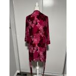 Linea Donatella Vintage Women's Robe Slip Set Pink Black Floral Lace Size L/XL Photo 6