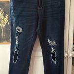 a.n.a  Patched Distressed Blue Jeans Photo 0