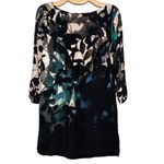 Anthropologie  Shaded Floral garden boatneck dress XS Photo 3