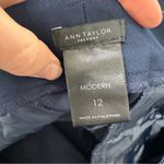 Ann Taylor Navy Blue Mid Rise Slim Fit Trouser Dress Pants Womens Classic Preppy Photo 9