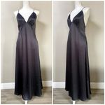 Rowie the Label Kassia strappy back deep V black slip maxidress gown Lar… Size L Photo 5