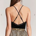 Forever 21 MOVING SALE  Black Velvet and Lace Bodysuit Photo 1