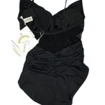 Coco reef  Contours One Piece Swimsuit Wrap Mesh Panels V Neck Black 10/34C/D Photo 3