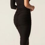 Alieva Dolly Elegant One Sleeve Bodycon Dress Size Small Black Wedding Cocktail Photo 1