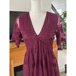 Pinkblush  Dress Size Small Maternity Burgundy Lace Maxi Long Overlay Photo 2