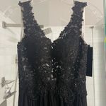 Sherri Hill NWT Enticing Beaded Lace Long Dress in Black Sz 0 $298 Photo 3