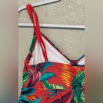 Caribbean Joe Womens Standard Babydoll Tankini Top Size 14 Tropical Print Coral Photo 14