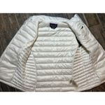 Patagonia  Goose Down Vest Womens Large White Puffer Quilted Packable Zip Pockets Photo 9