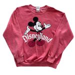 Disney Unisex Disneyland Parks Vintage Classic Mickey Red Crewneck Sweatshirt Size M Photo 0