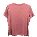 Pendleton Pink Ribbed Short Sleeve T-Shirt Size Large Cotton Soft Semi-Crop Photo 3