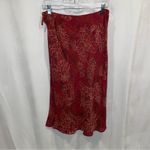 Alfani Gorgeous silk maroon sunflower 🌻 silk wrap midi skirt NWT  Photo 1