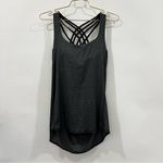 Lululemon  Wild Tank Size 8 Heathered Black Strappy Back Sports Bra Photo 3