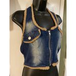 SheIn Jean Halter Top L Photo 1