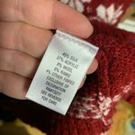 Croft & Barrow Red and White Silk Blend Cardigan Sweater Photo 3