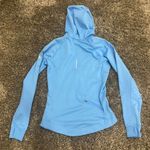 Nike  Dri-Fit Hooded Quarter Zip Sweatshirt in Blue, Size M​​​​​​​ Photo 6