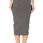 Billabong Black & White Stripe Skirting The Truth Midi Cotton Skirt Size S Small Photo 3