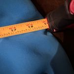 Alfred Angelo Marine Blue Sheer Baby Doll/Shift Midi Dress Sz 10 Draped … Photo 14