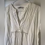 ZARA  midi Dress voluminous embroidered Boho babydoll oversized women sz M cotton Photo 8