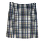 Veronica Beard  Women's Roman Blue Plaid Print Knee Length Mini Skirt Size 0 Photo 1