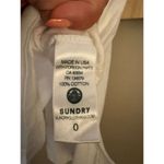 Sundry Women's White Tank Top with Star Patches Size 0 Sleeveless Round Neck Photo 1