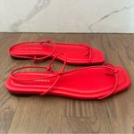 Loeffler Randall NWT  Eleanor Strappy Flat Napa Leather Sandals in Red Size 9 Photo 8
