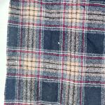 Pendleton  Vintage 100% Virgin Wool Blue Red‎ Tan Plaid Fringe Scarf Photo 3