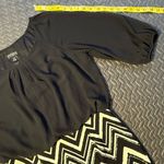 Enfocus Studio  Black & Cream Solid & Stripes Dress Size 14 Photo 7