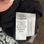 Loft  Palm Flutter Strap Pocket Double Side Slit Midi Dress Black White Photo 3