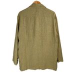 ZARA NWT  Carmen Linen Blazer Jacket Sz Medium Olive Green Lagenlook Photo 5