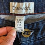 Chadwick's Womens Flare Jeans Mid Rise Dark Wash Cotton Stretch Blue Size 8 Photo 5