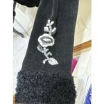 Vintage 90s Black Pastel Floral Cardigan XL Cottage Granny Whimsygoth Photo 3