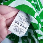 Anthropologie  Maeve Green and White Abstract Blouse Photo 2