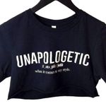 Bella Canvas Bella + Canvas Unapologetic T Shirt Raw Hem Crop Top 100% Cotton Graphic Tee S Photo 1