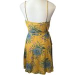 Madewell Silk Wrap Dress in Painted Blooms Van Greek Gold Floral Mini Sz XXS Photo 4