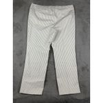 Chico's  Women's 4R US 20 Beige Striped Classic‎ Fit Pants Career Casual Photo 4
