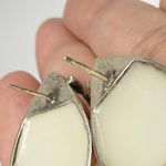 Vintage Sterling Silver Flower Mother Of Pearl MOP Earring Stud REPAIRED No BACK Photo 6