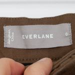 Everlane  The Fixed Waist Stretch Cotton‎ Work High Rise Pants Size 0 Olive Green Photo 4