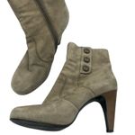 Franco Sarto Energy Tan Leather Heeled Ankle Boots Womens 6 Steampunk Victorian Photo 1