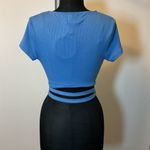 Princess Polly 18. Blue Cap Sleeve Tie Front Crop Top Size 10 Photo 7