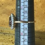 Natural Red Garnet Sterling Silver Ring Size 8 Gold Photo 7