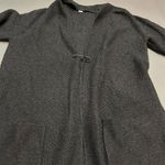 J Jill Women's Gray Long Cardigan Sweater Pinned XS with Pockets Photo 5