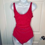 Modcloth  I Want Velour Velour Velour Bodysuit Floral Texture Fuchsia Hot Pink M Photo 8