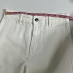 Annie Griffin Anniewear White Wide Leg Jeans High Rise Stretch Denim Raw Hem Size Small Photo 5